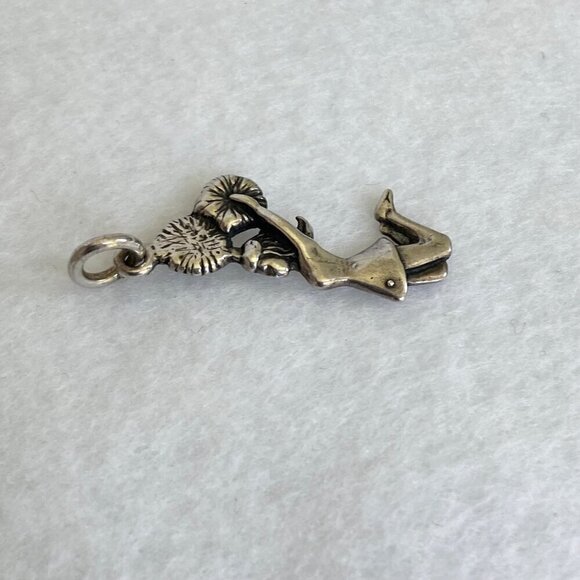 Sterling Silver 925 1.33" Jumping Cheerleader Cheer Cheerleading Pendant Charm - Picture 15 of 15